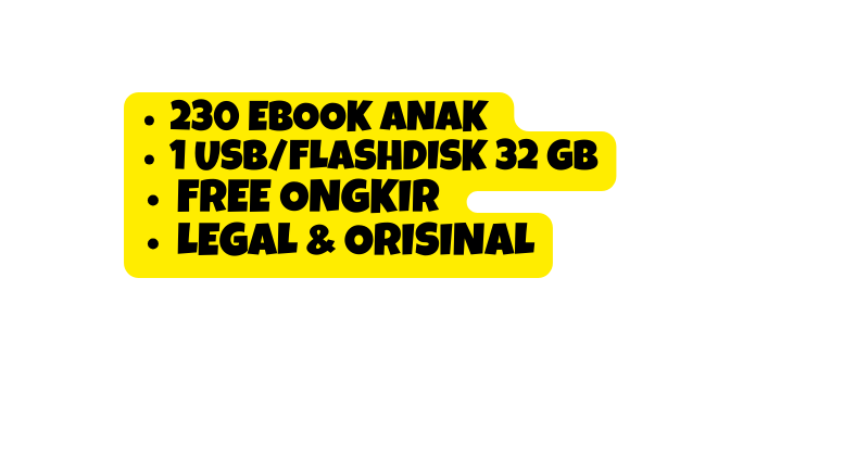 230 ebook anak 1 USB Flashdisk 32 GB FRee ONgkir legal Orisinal